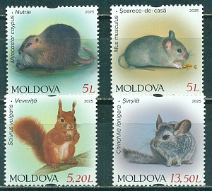 Молдова, 2025, Фауна Грызуны. 4 марки